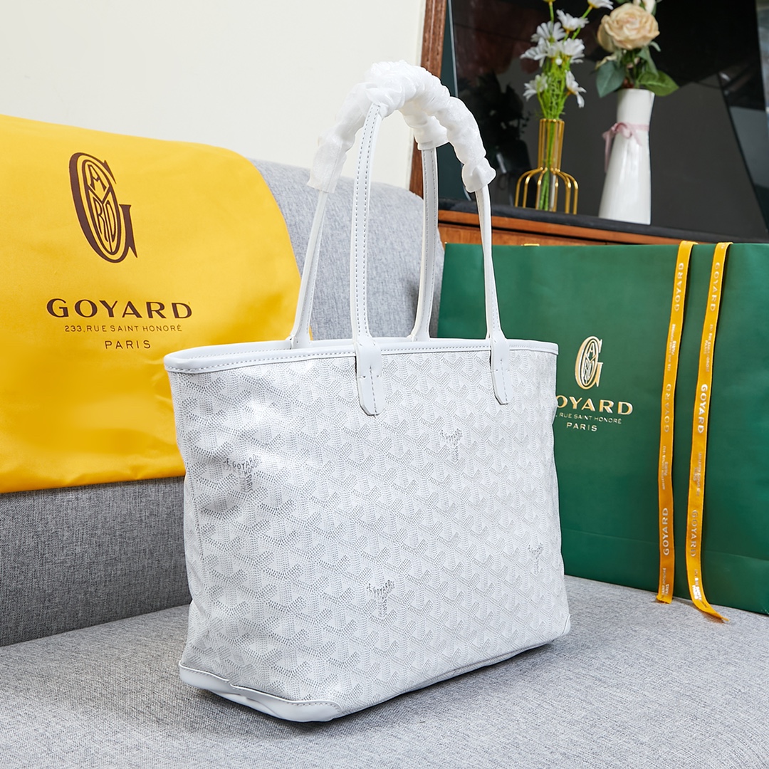 Goyard Saint Louis Tote Bag white - KAIROO