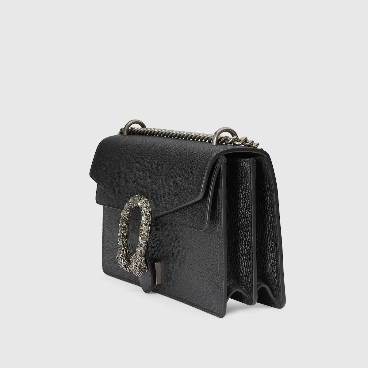 GUCCI Dionysus Leather Chain Bag Textured Leather Shoulder Bag / Black - KAIROO