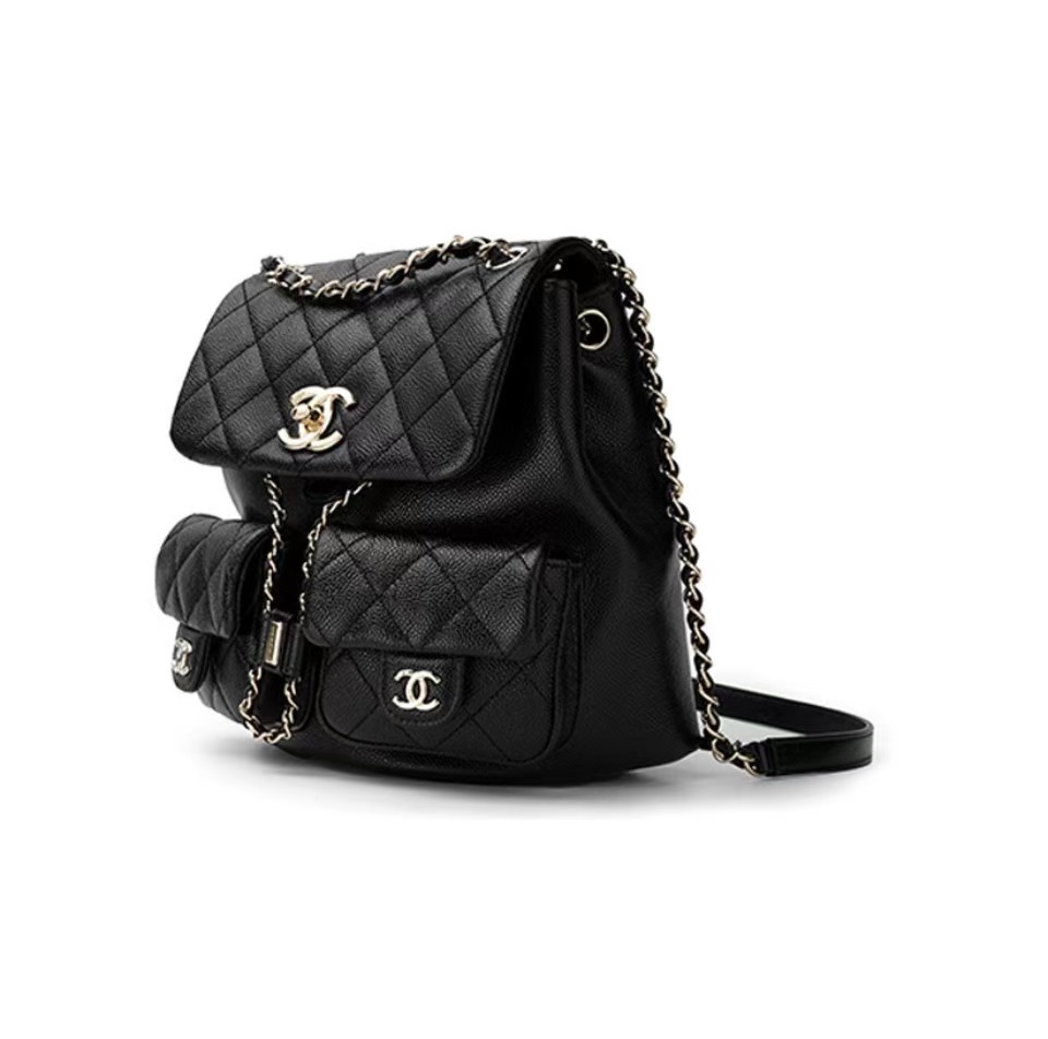 Chanel Caviar Dual Pocket Backpack - KAIROO