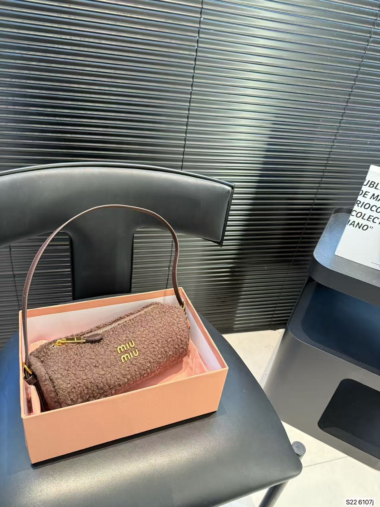 Miu Miu Teddy Furry Cylinder Underarm Handle Bag - KAIROO