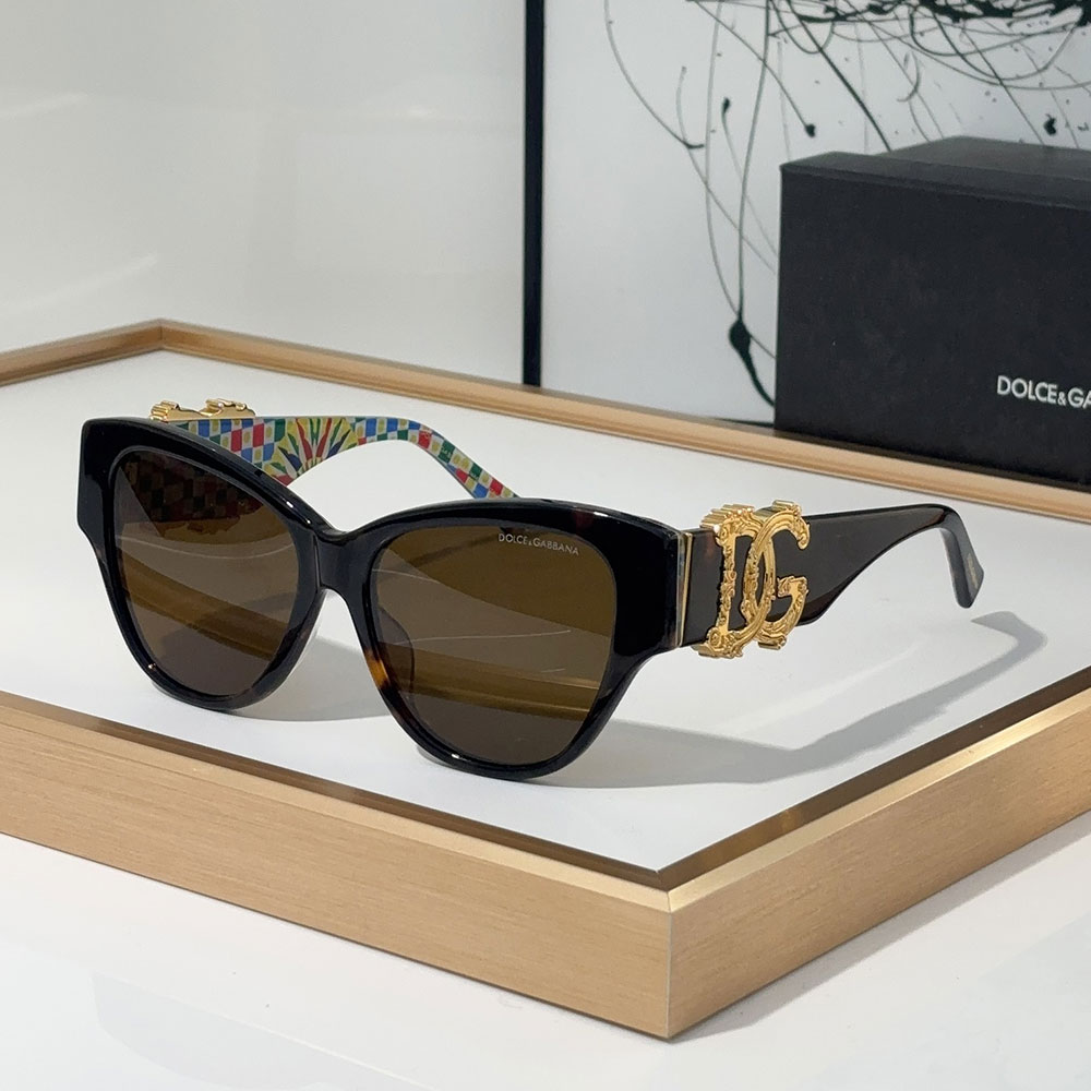 DOLCE & GABBAN DG Mirror leg Large Logo Sunglasses Top quality - KAIROO