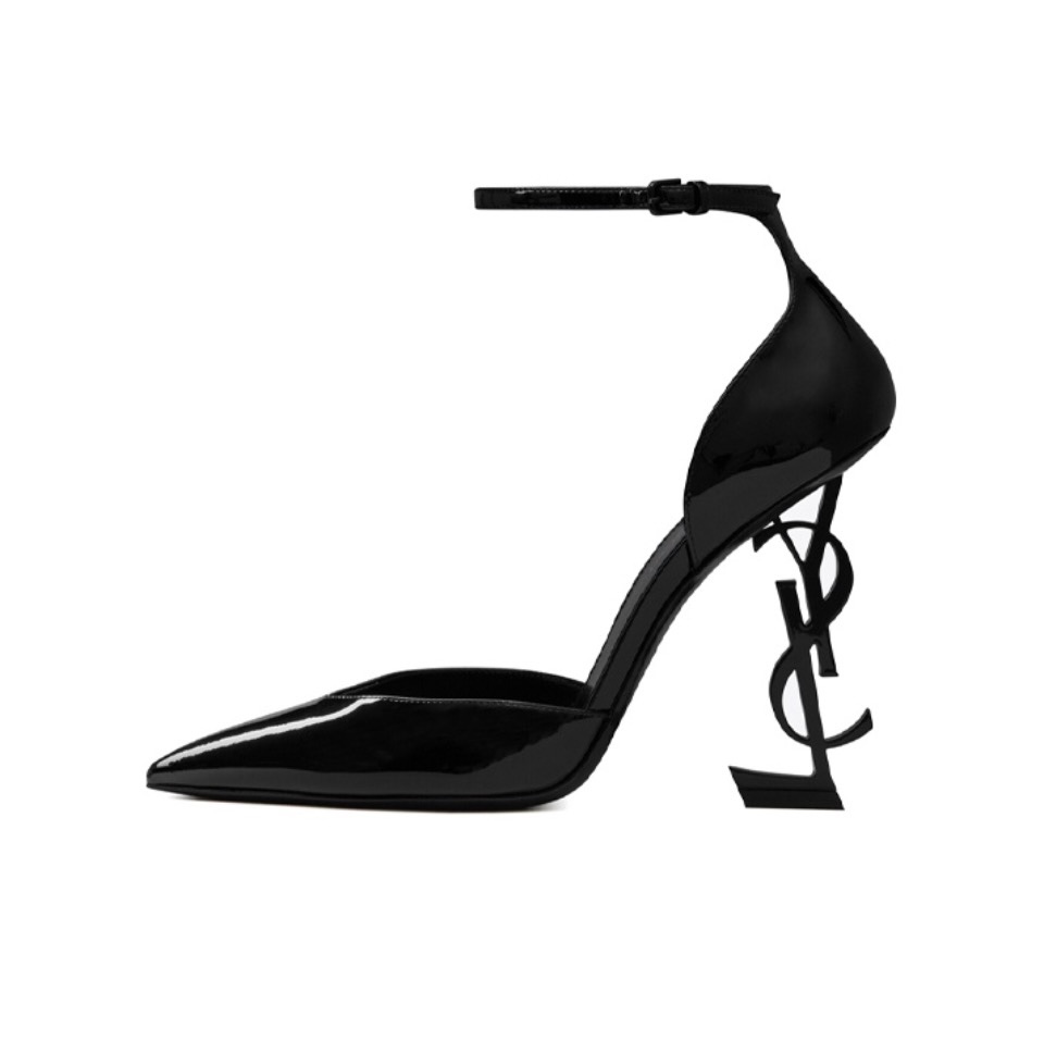 Saint Laurent YSL Logo Heel Sandals - KAIROO