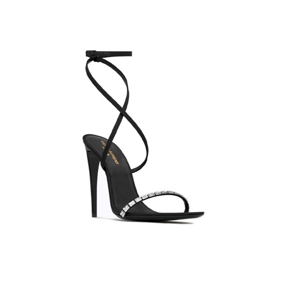 Saint Laurent Cassandra Monogram Stiletto Sandals - KAIROO