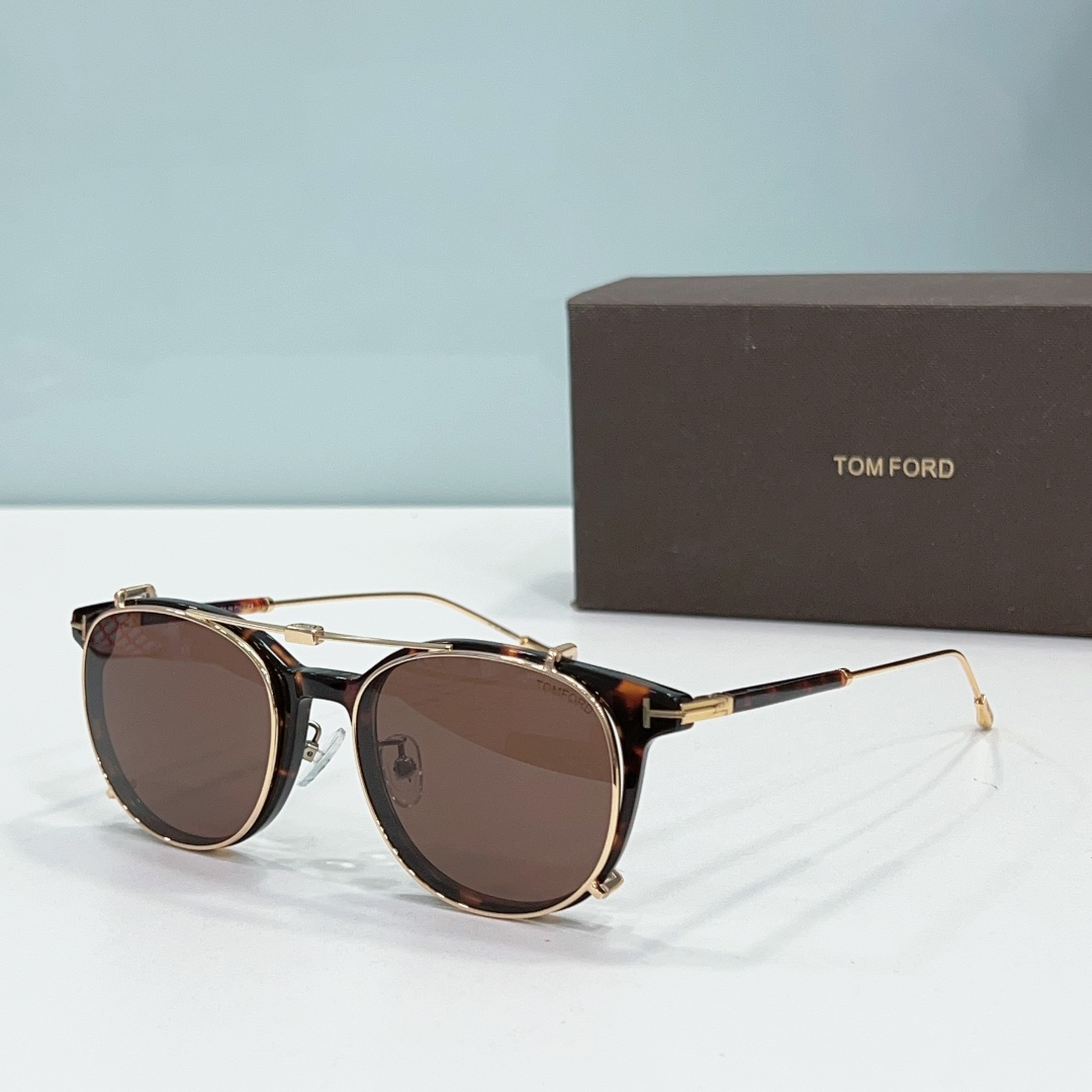 Tom Ford Round Metal Thin Frame Sunglasses Top Quality - KAIROO