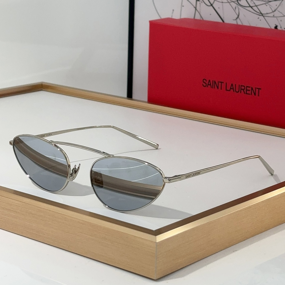Saint Laurent Cat-eye Metal Frame Sunglasses Top Quality - KAIROO