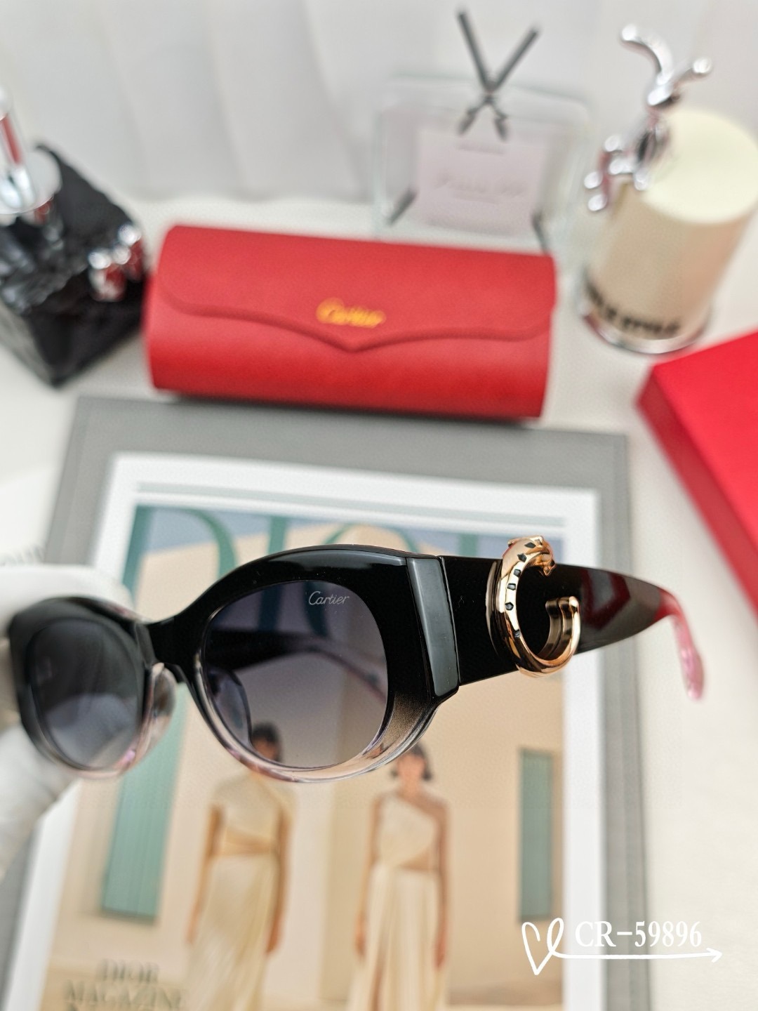 Panthère de Cartier  Metal Sunglasses Top quality - KAIROO