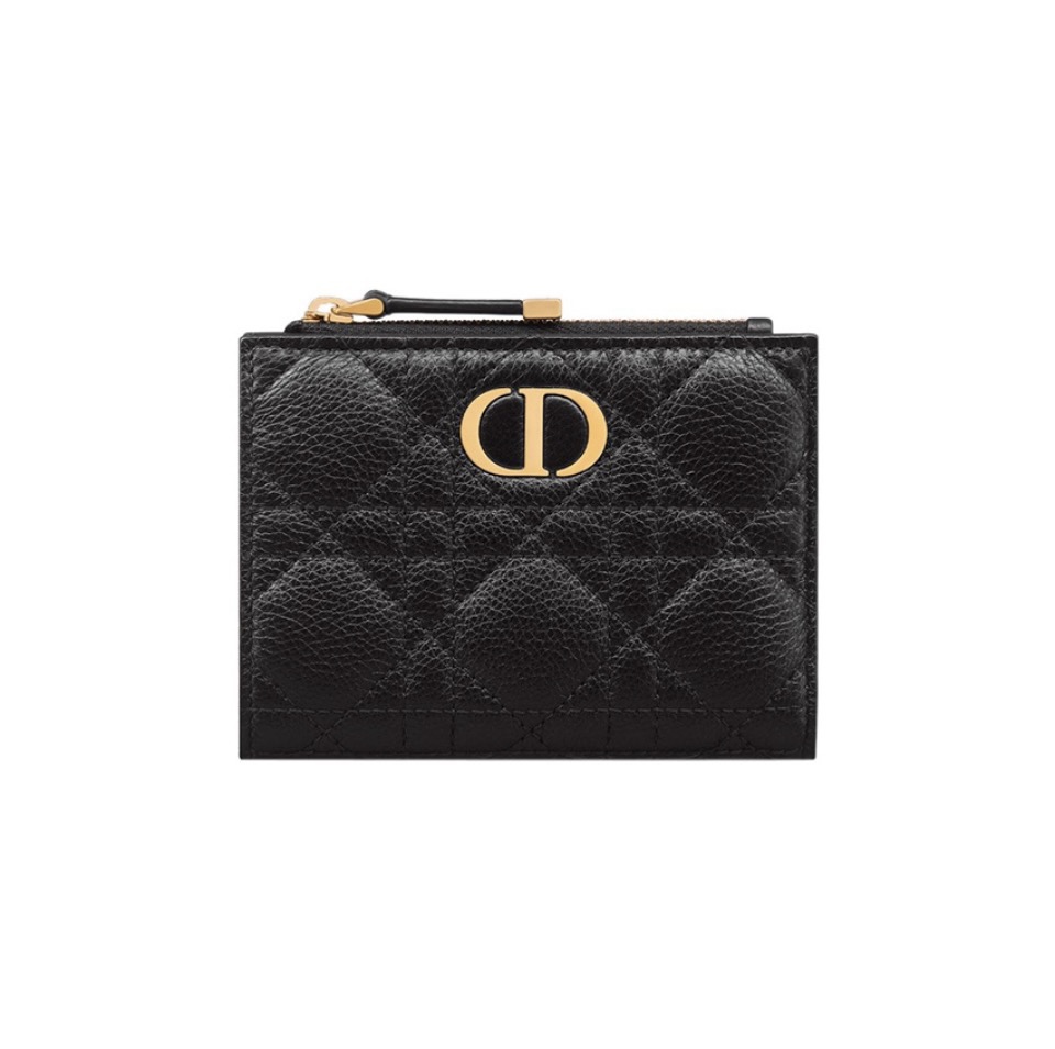 Dior Caro CD Metal Buckle Zipper Wallet - KAIROO