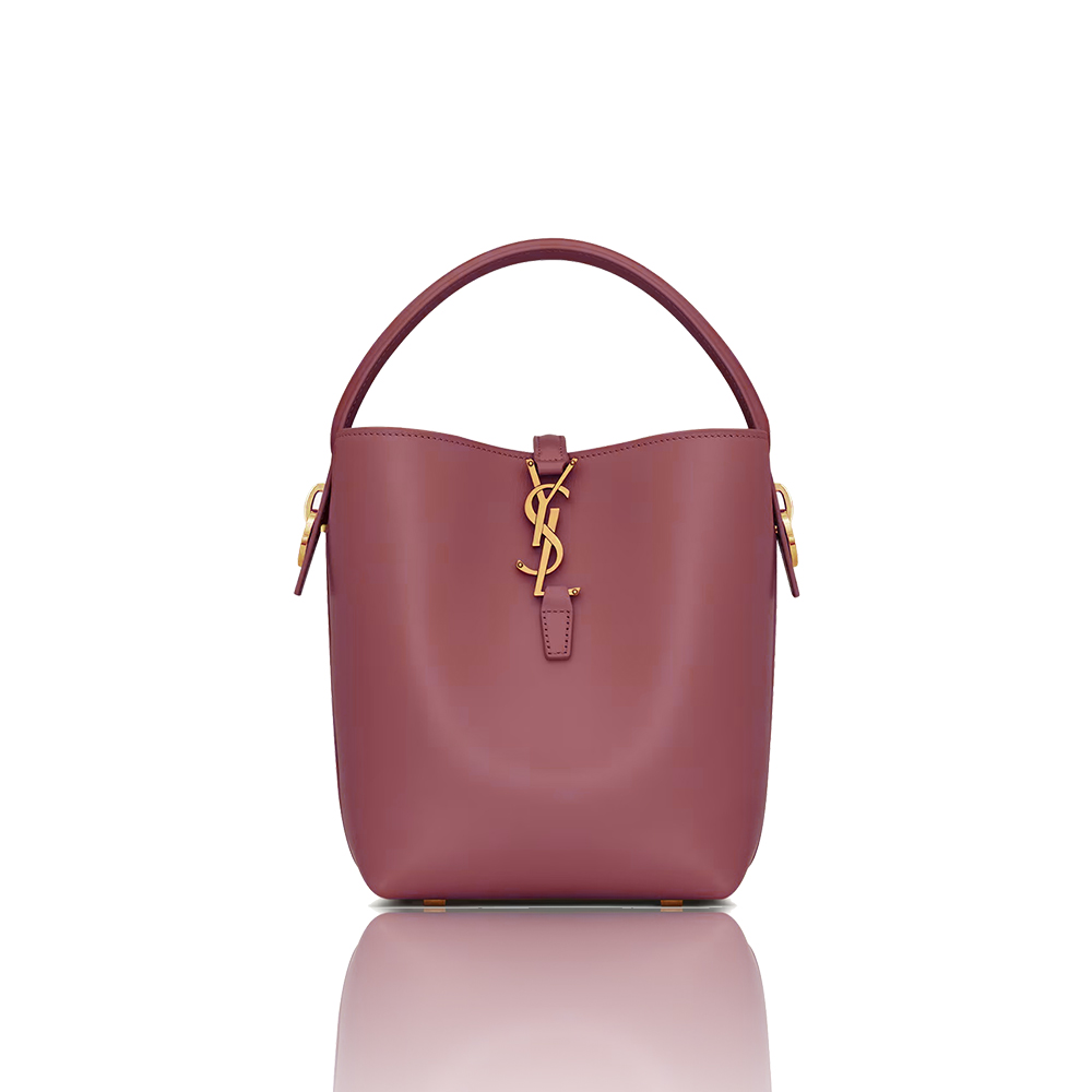 Saint Laurent Le 37 Mini Bucket Bag In Shiny Leather - KAIROO