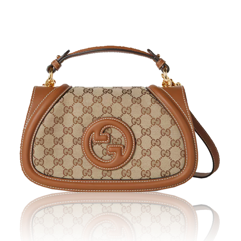GUCCI GG Canvas & Leather Blondie Archival Top Handle Bag Small Classic - KAIROO