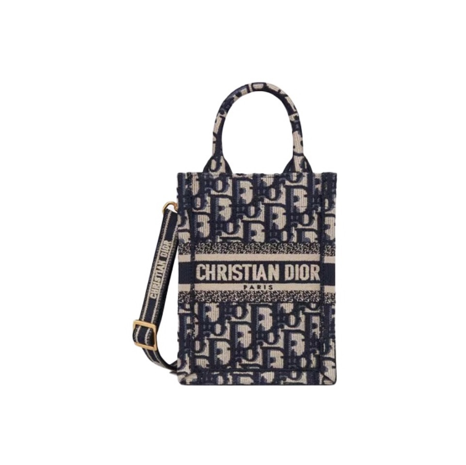 Dior Iconic Monogram Canvas Vertical Mini Tote Crossbody Phone Bags - KAIROO
