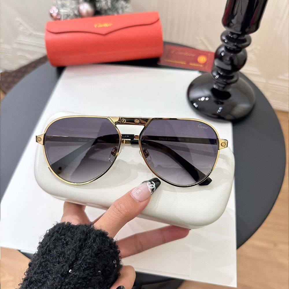 Cartier  Metal irregular Line Sunglasses Top quality - KAIROO