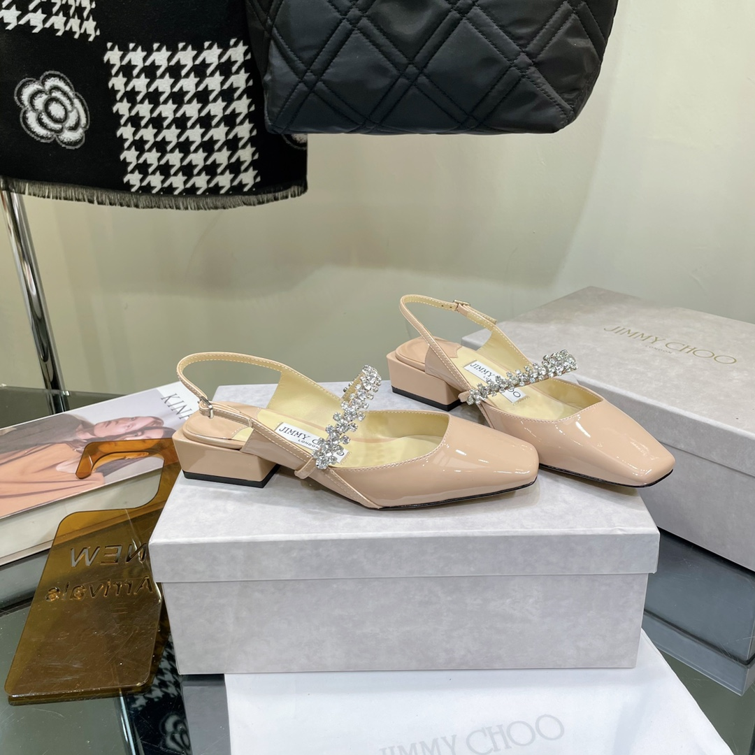 Jimmy Choo Diamond Tilda Slingback Flats - KAIROO