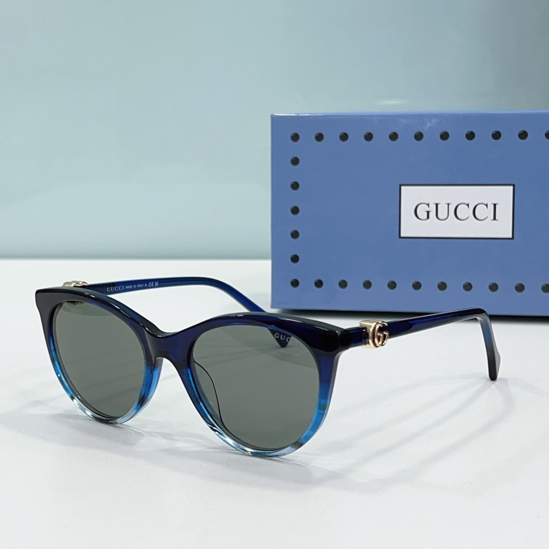 GUCCI Detail Cat-Eye Double G Sunglasses Top quality - KAIROO