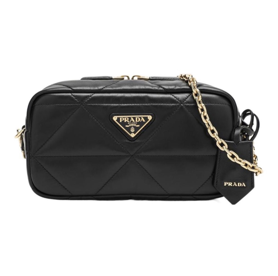 Prada Quilted Nappa Leather Mini Makeup Chain Box Shoulder Bag - KAIROO