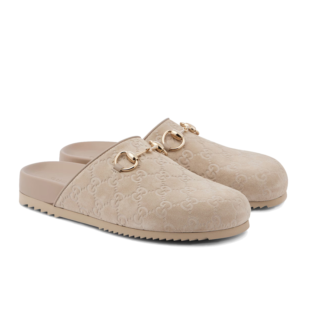 Gucci 1953 Horsebit GG suede mules Sandal - KAIROO