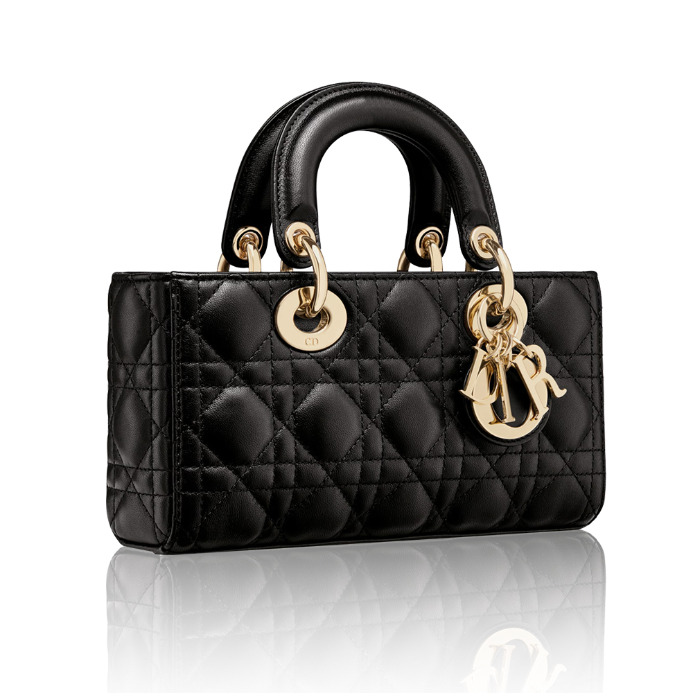 Dior Small Lady D-Joy Lambskin Quilted Micro Handle Horizontal Lady Bag - KAIROO