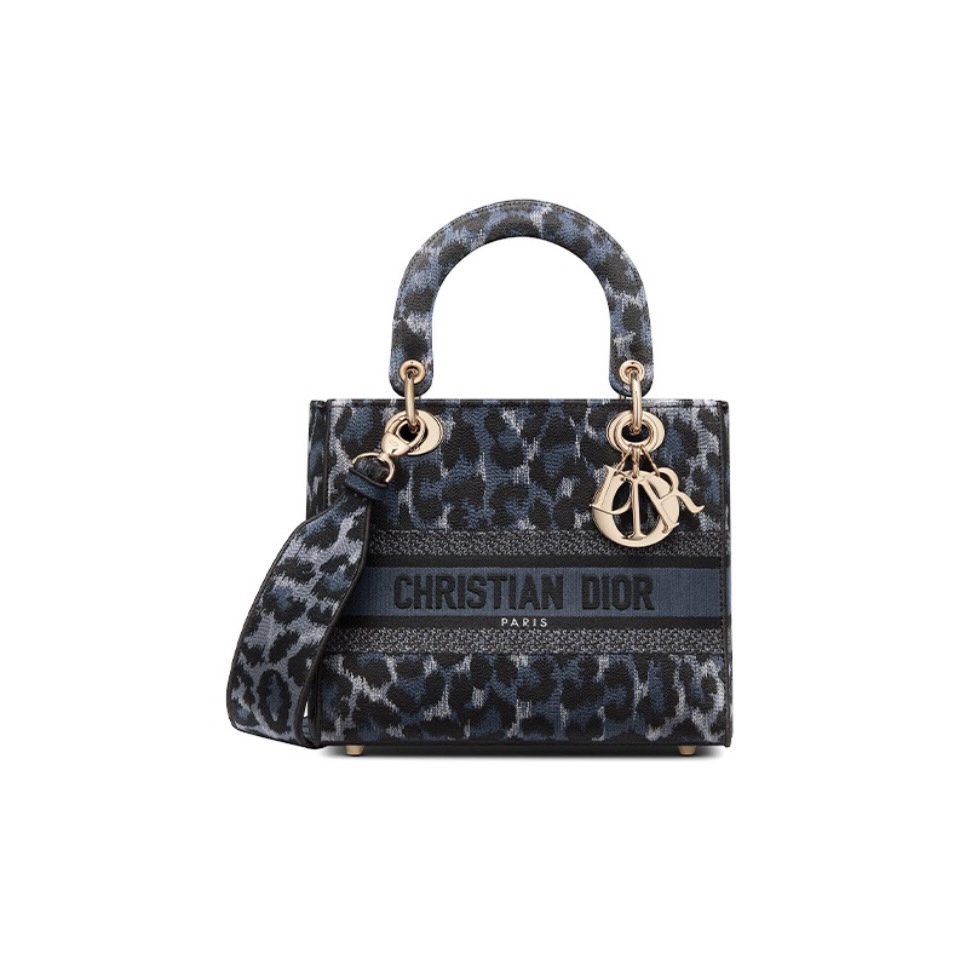 Dior Lady D-Lite Leopard Print Medium Dior Handle Crossbody Bag / 10A - KAIROO