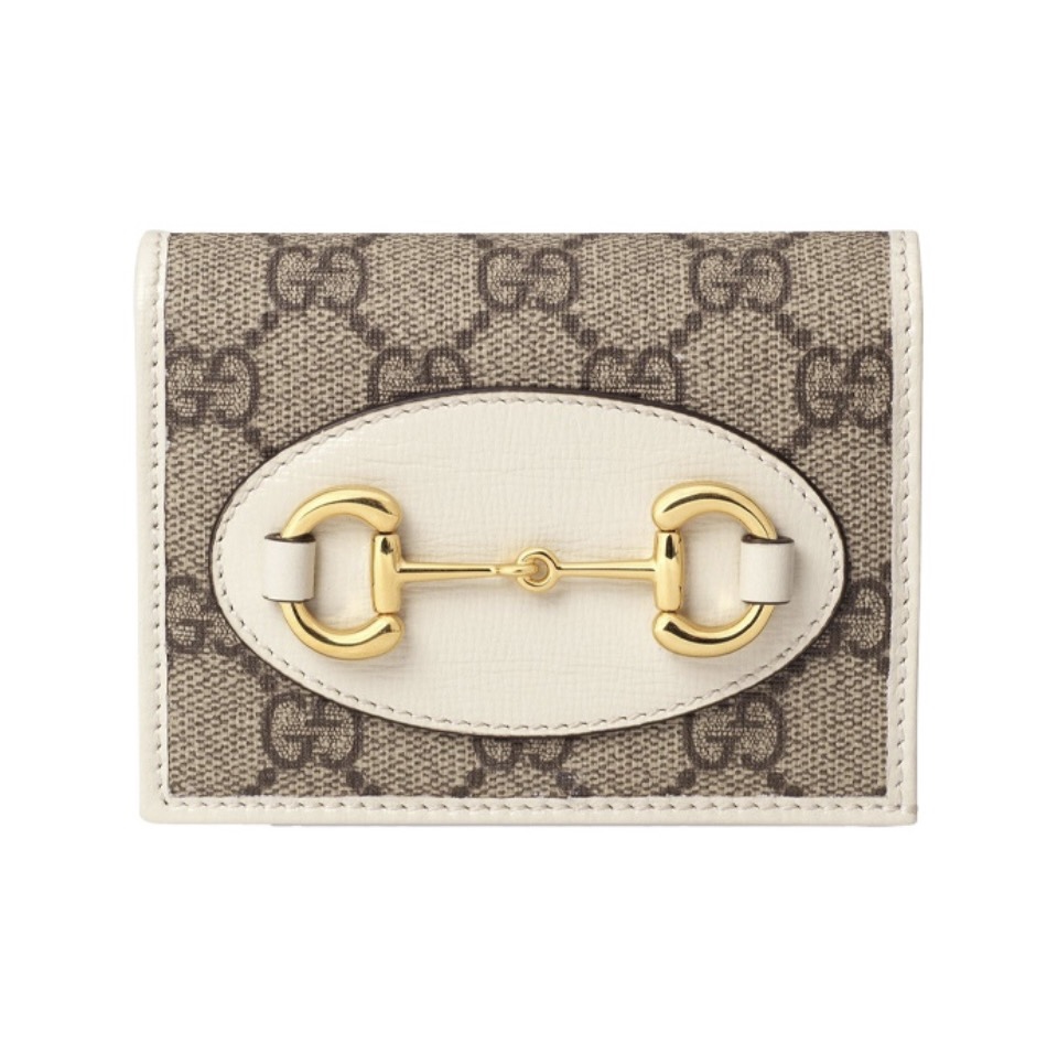 GUCCI GG Canvas Horsebit 1955 Monogram Compact Bi-fold Short Wallet - KAIROO
