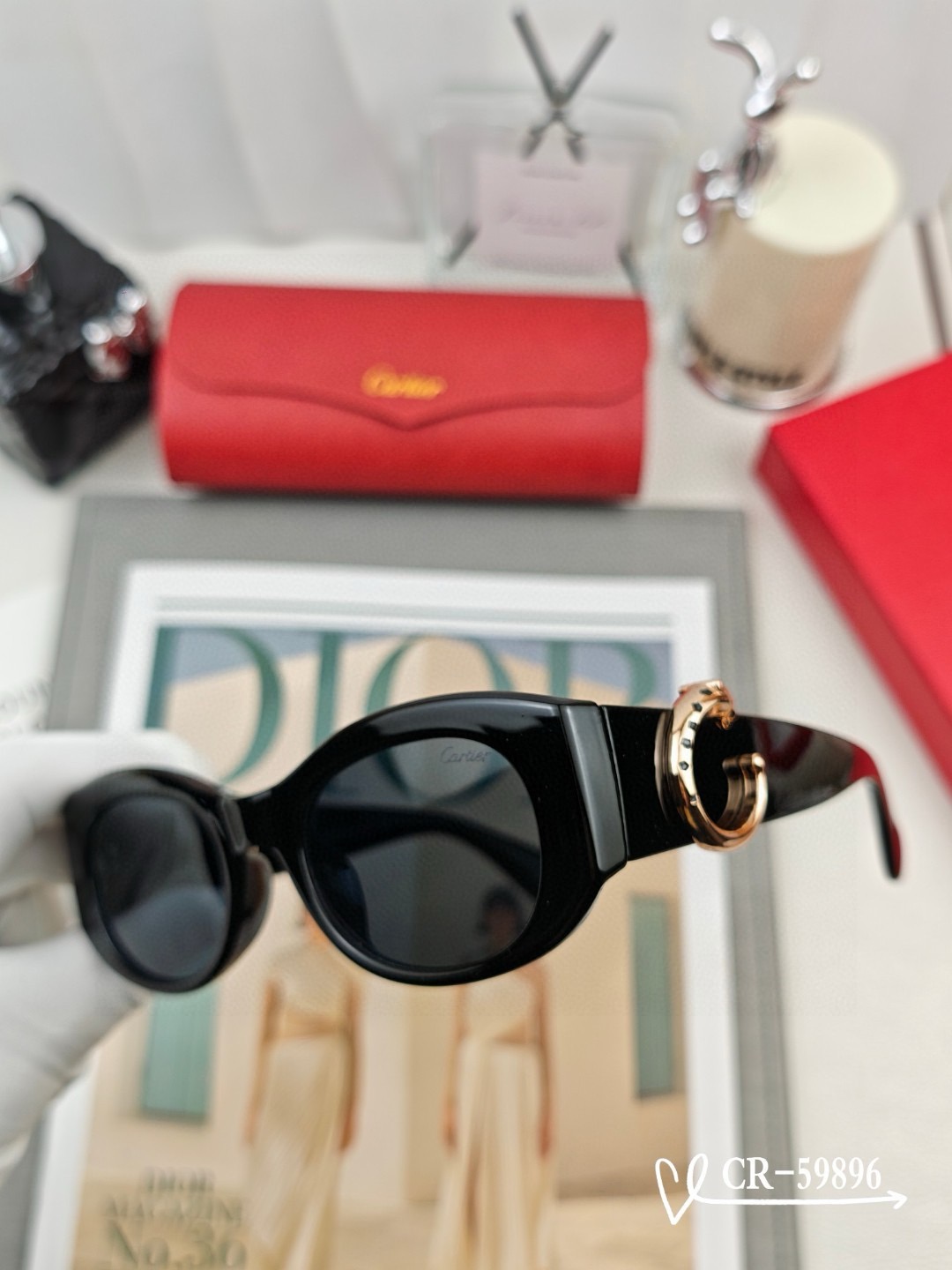 Panthère de Cartier  Metal Sunglasses Top quality - KAIROO