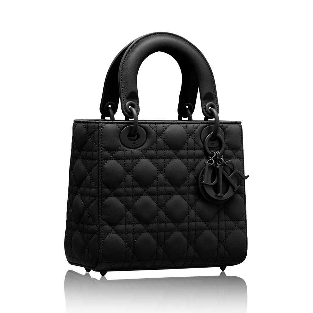 Dior Small Lady Dior Matte Leather Cannage Quilted Chain Top Handle Bag / Collection - KAIROO