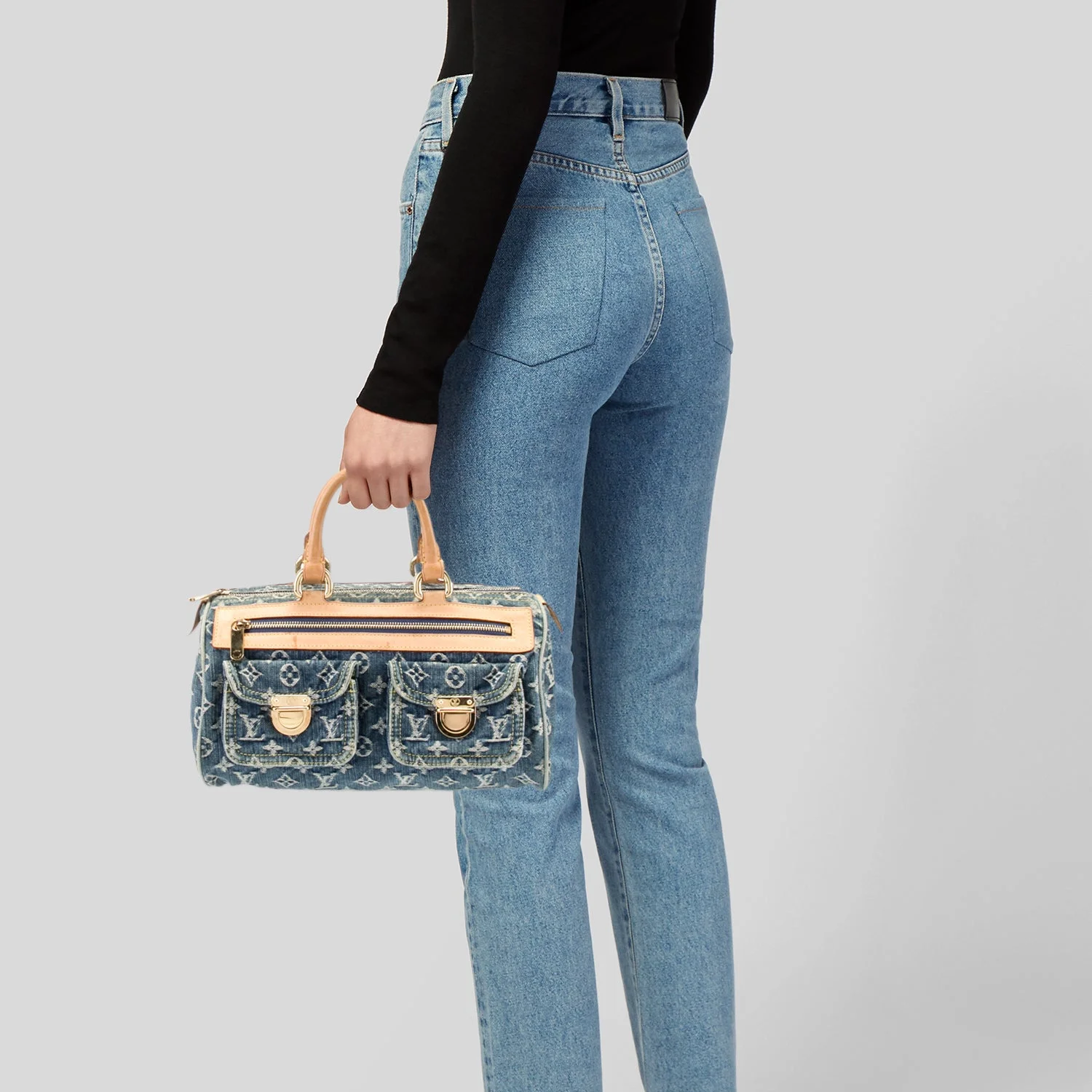 Louis Vuitton LV  Monogram Denim Speedy Bandoulière 30 - KAIROO