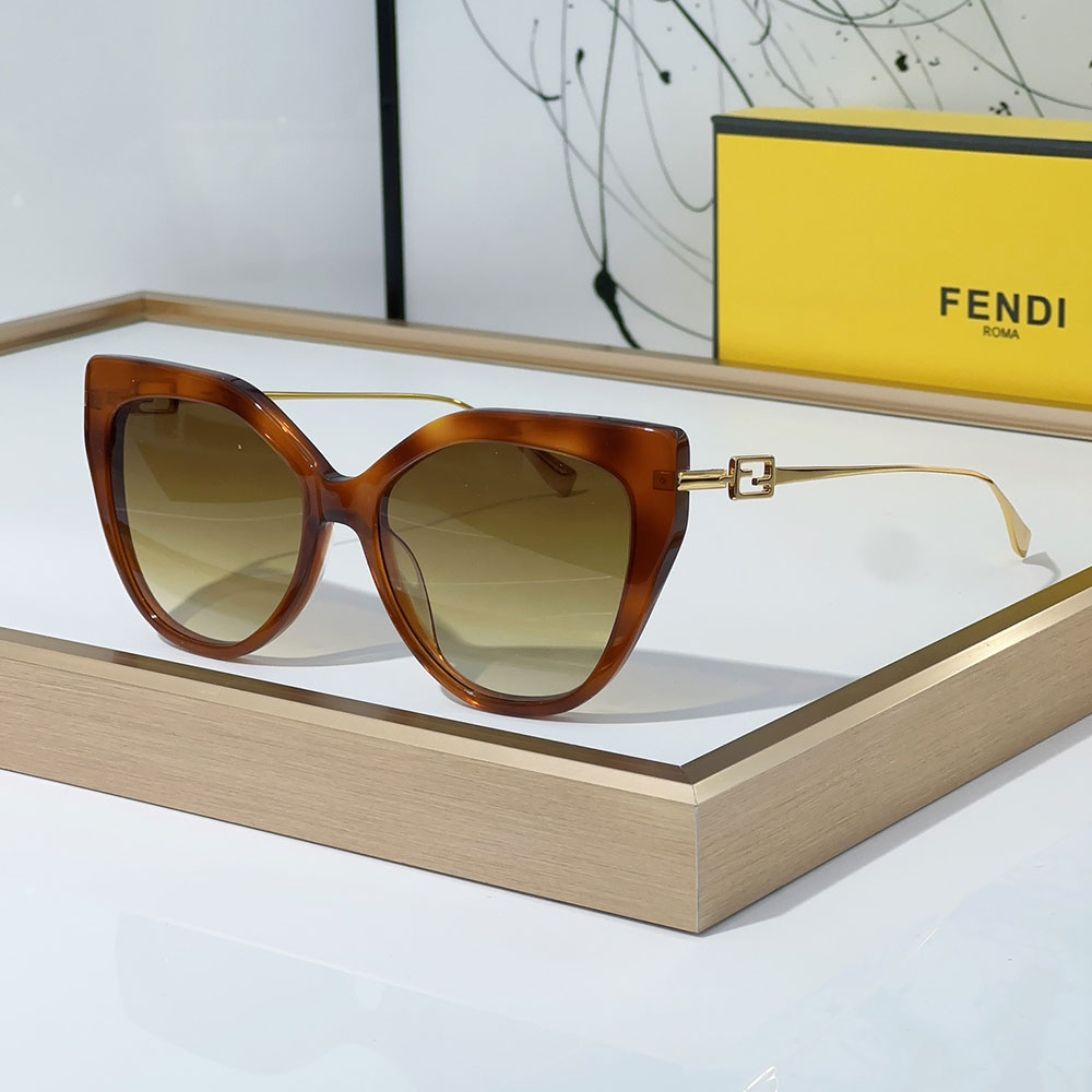 Fendi Thin-framed Sheet Metal on The Sides Sunglasses Top quality - KAIROO