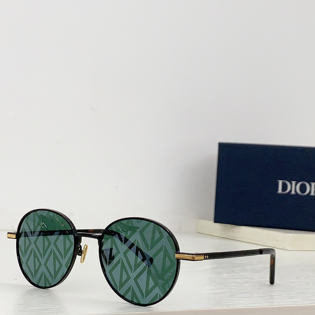 DiorBlackSuit R7U Round Frames Sunglasses Top Quality - KAIROO
