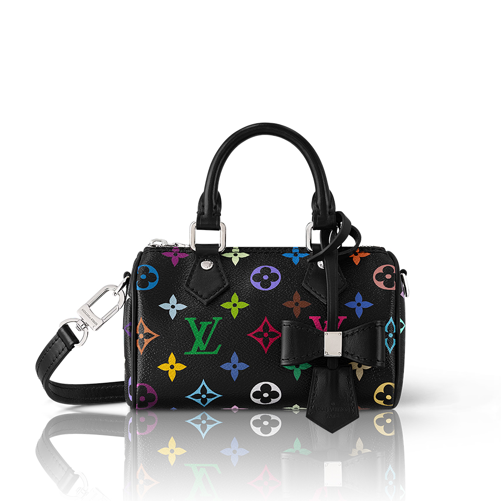 Louis Vuitton LV  Murakami Black Multicolore Nano Speedy With Bow - KAIROO