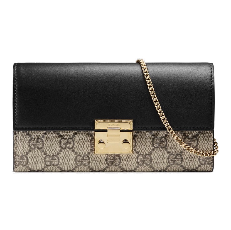 GUCCI Padlock GG Mini Crossbody Bag GG Canvas & Leather Chain Bag - KAIROO
