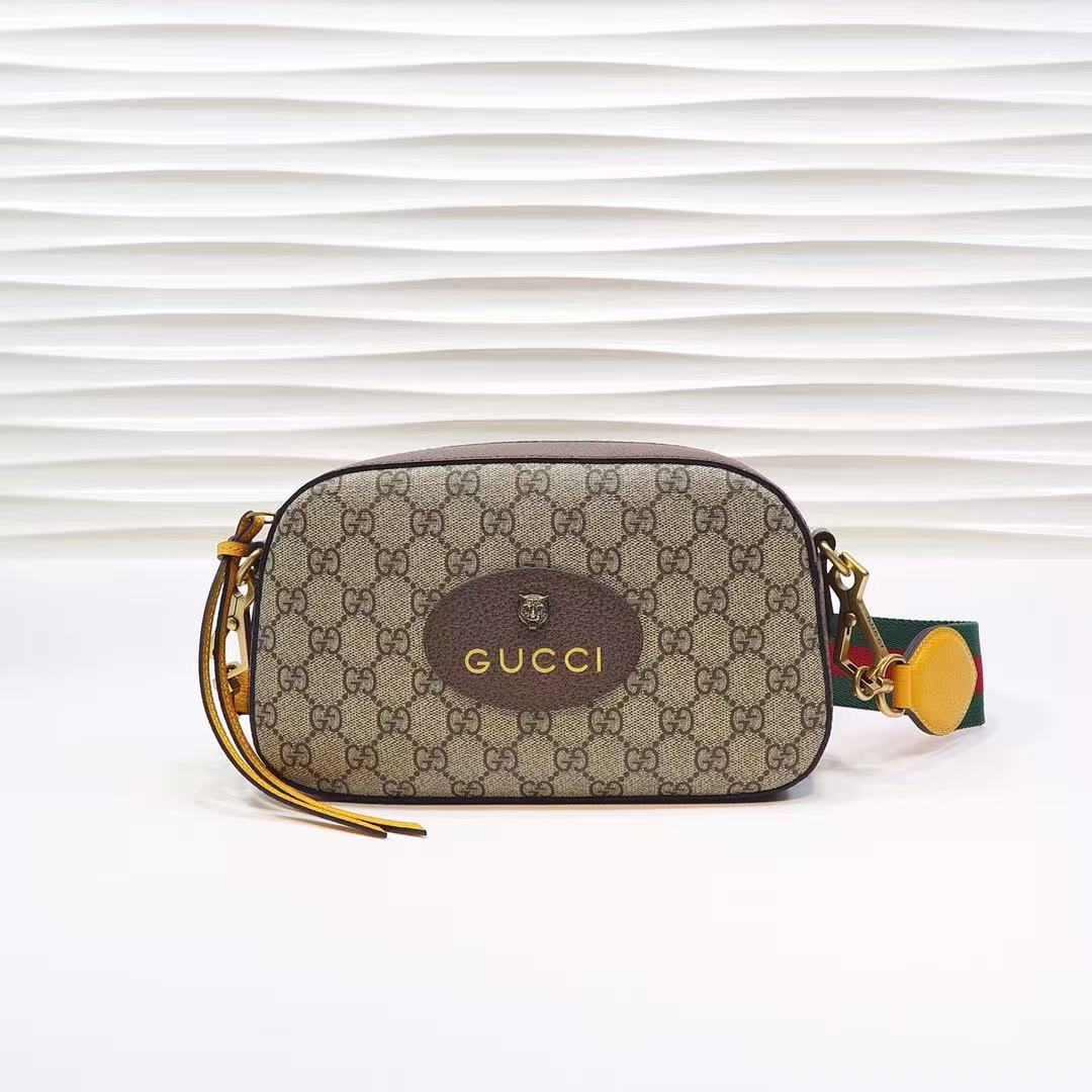 GUCCI Neo Vintage Messenger Bag Tiger Head Crossbody Bag - KAIROO