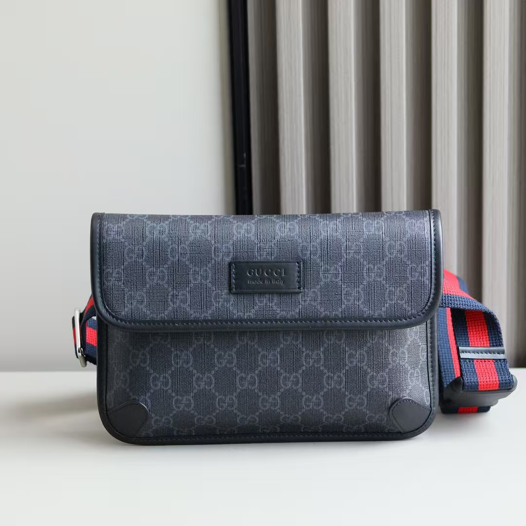 GUCCI Monogram Retro Canvas Flap Belt Bag - KAIROO