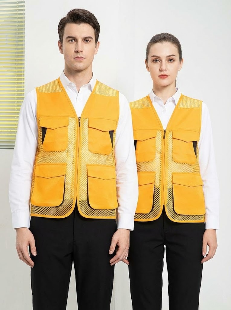 Summer mesh solid color vest