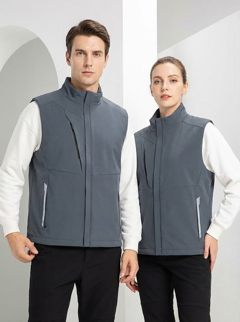 Windproof jacket with zippered vest