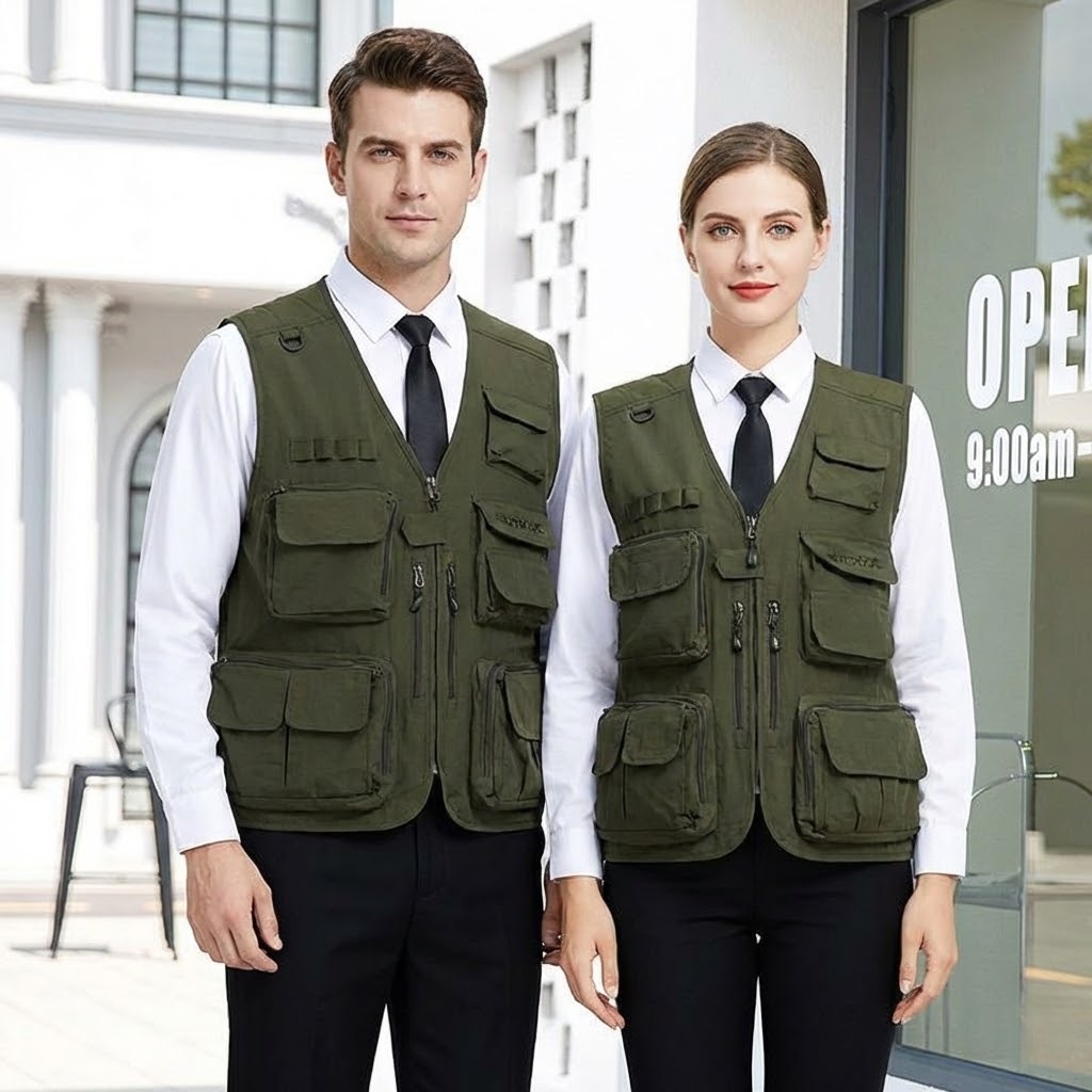 Spring and summer three-dimensional hooded vest