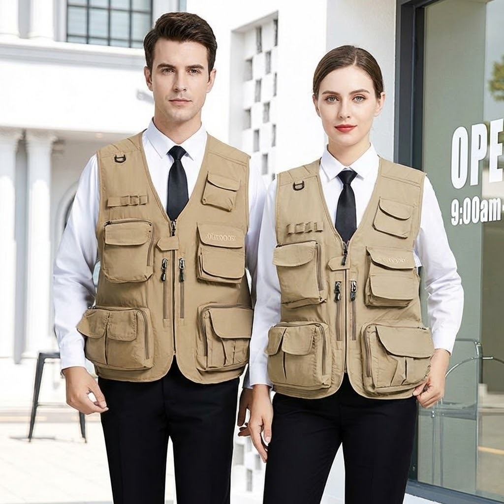 Spring and summer three-dimensional hooded vest