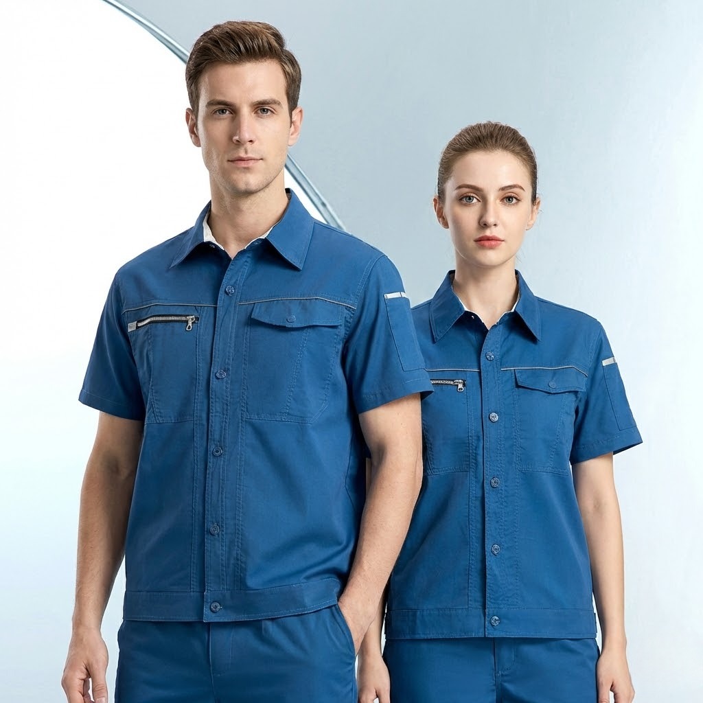 Button-up quick-drying short-sleeved shirt