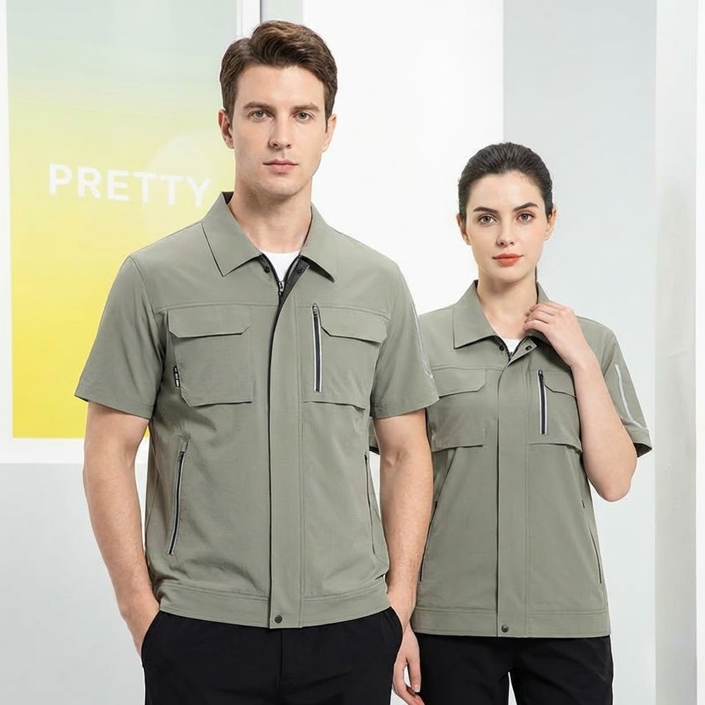 Reflective strip quick-drying short-sleeved shirt