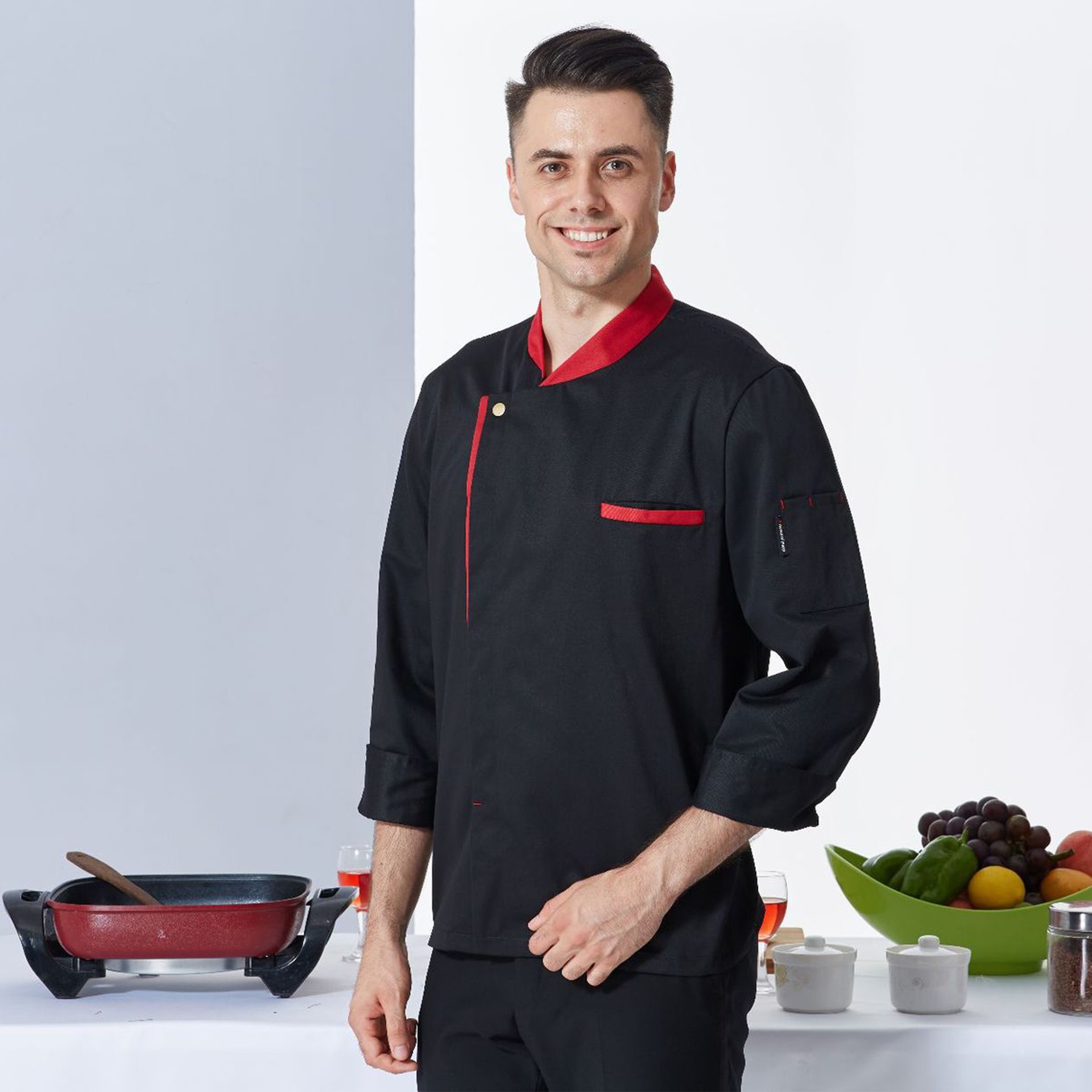 Classic double-breasted chef's jacket | High-end catering apparel | Factory direct sales