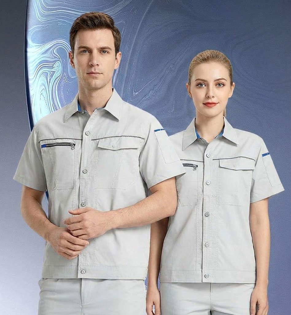 Button-up quick-drying short-sleeved shirt