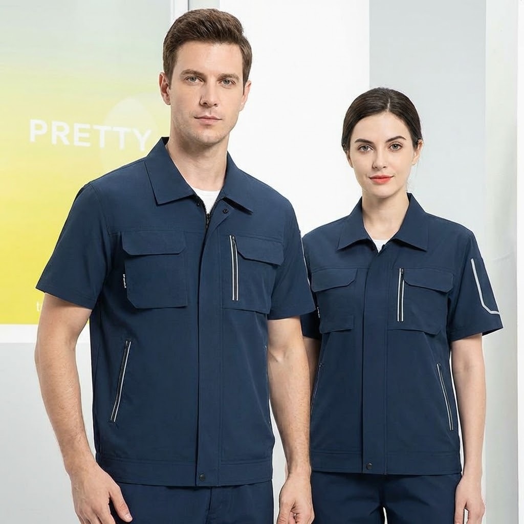 Reflective strip quick-drying short-sleeved shirt