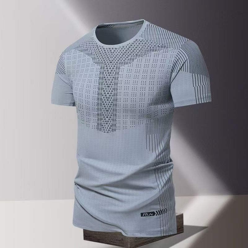 Summer quick drying clothes 3D printed men's T-shirt breathable fitness top quick drying breathable high-quality short sleeve suitable