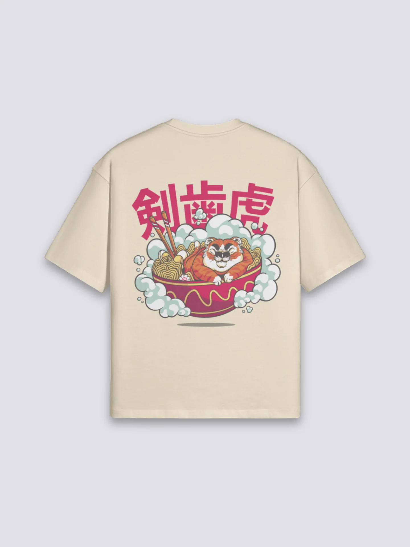 T-Shirt with Japanese Writing - らーめん