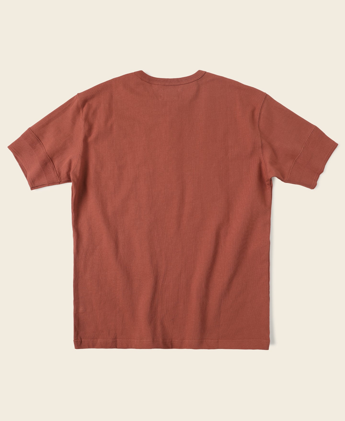 Vintage Short Sleeve Henley T-Shirt - Brick Red