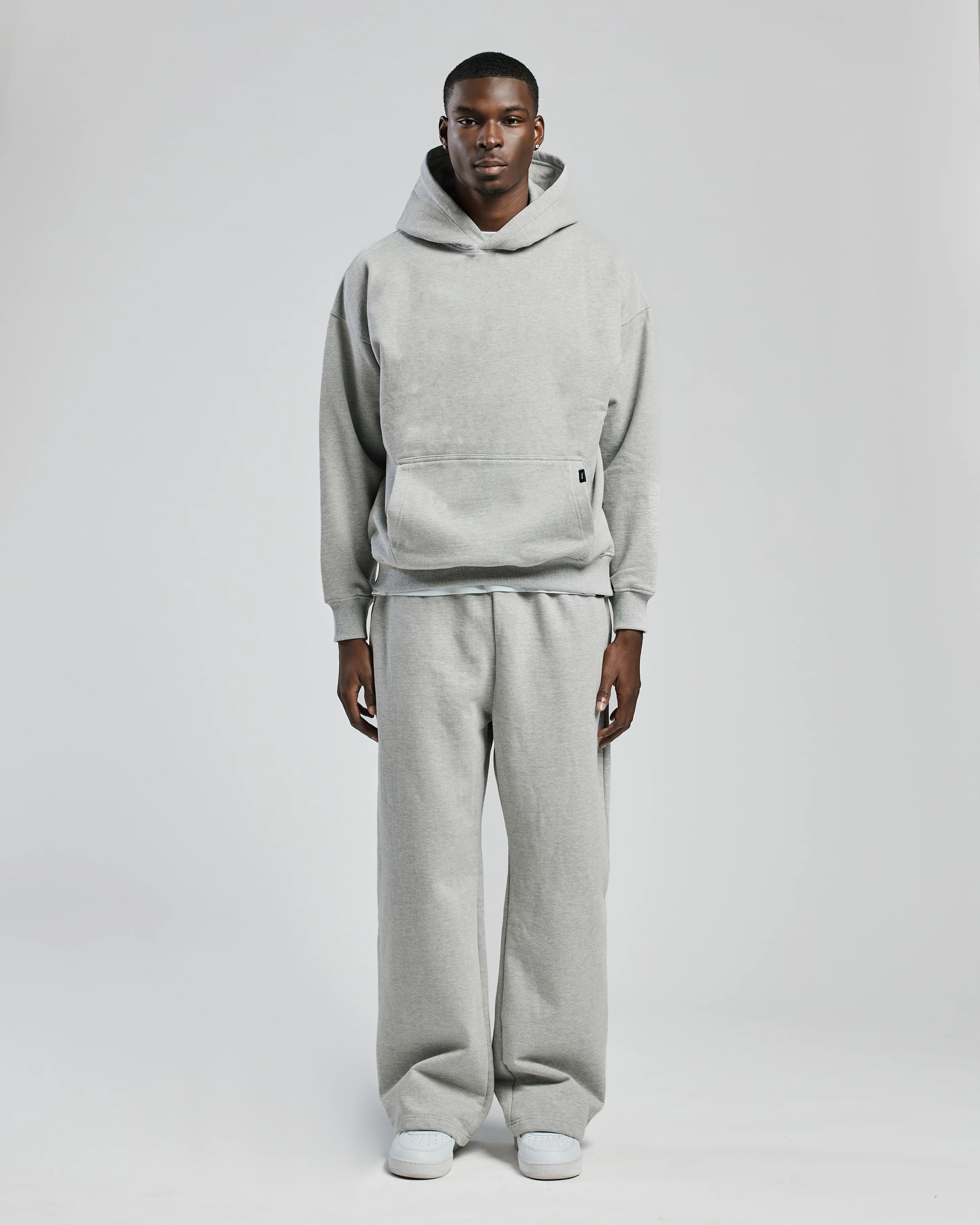 Drop Shoulder Hoodie - Grey