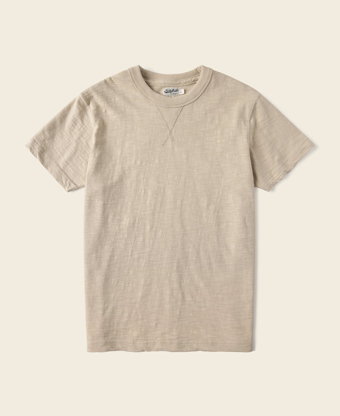 10.5 oz Cotton Tubular Gusset T-Shirt - Sand