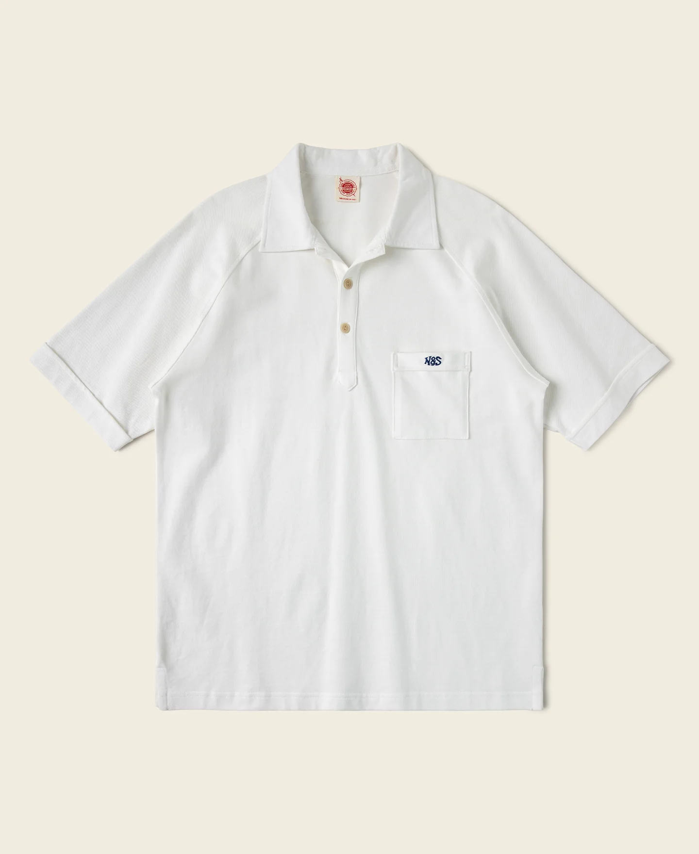 Raglan Sleeve Cotton-Piqué Polo Shirt - White