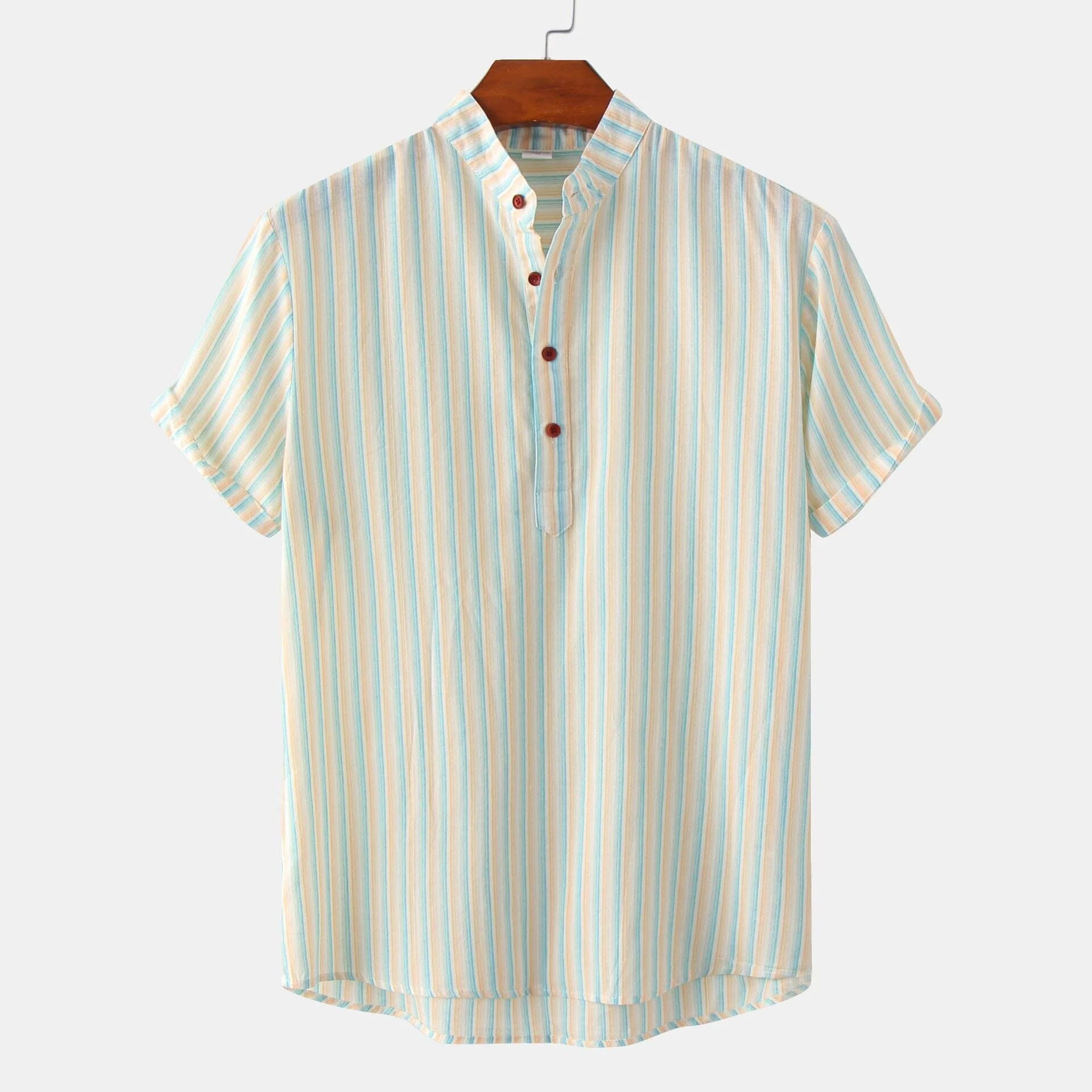 Camisa Manga Curta Gola Padre Masculina - LC1014