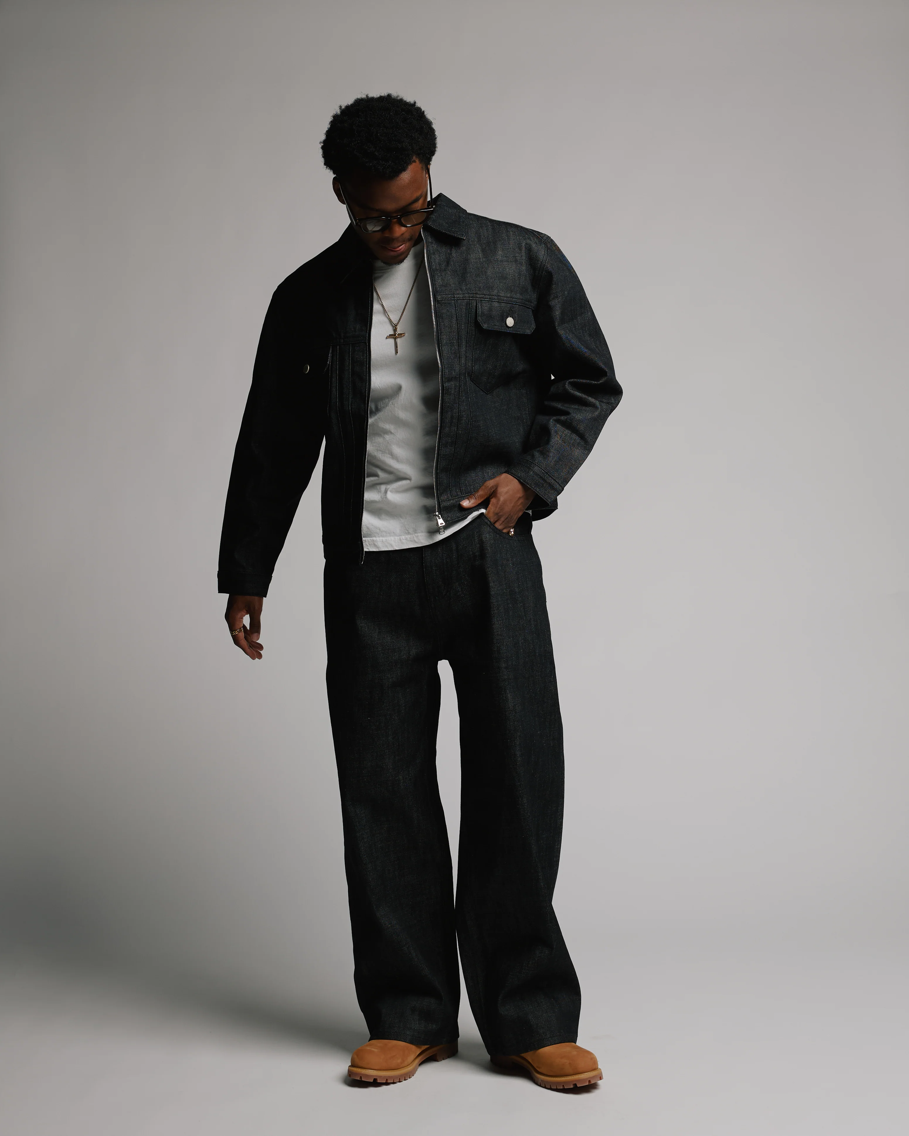 Baggy Raw Denim - Black