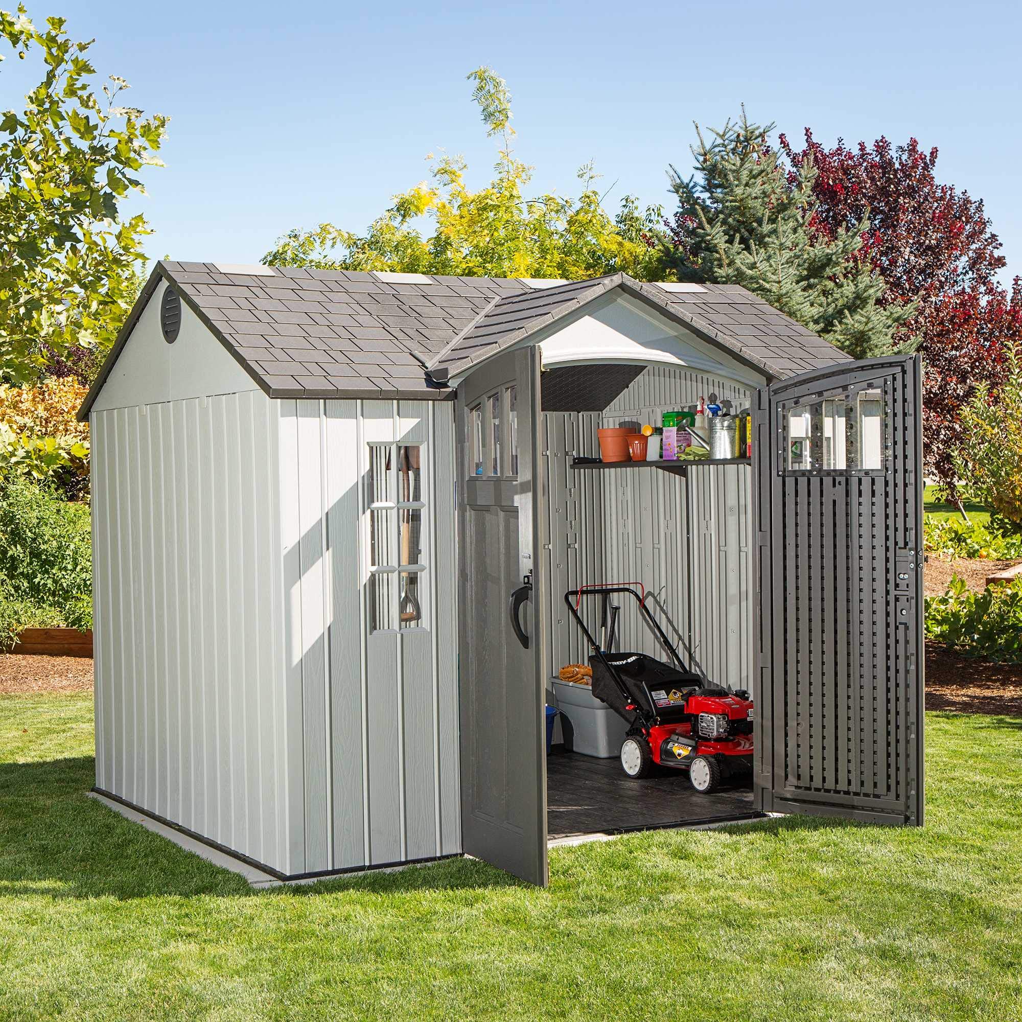10 x 8 Ft. Outdoor Storage Shed, Gray