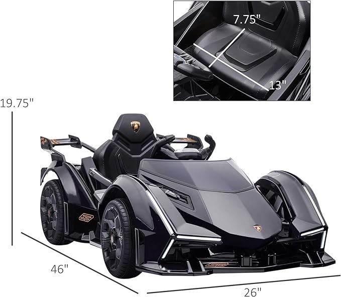 Aosom 12V Electric Ride-On Car, Licensed Lamborghini V12 Vision Gran Turismo Battery Powered genannt.